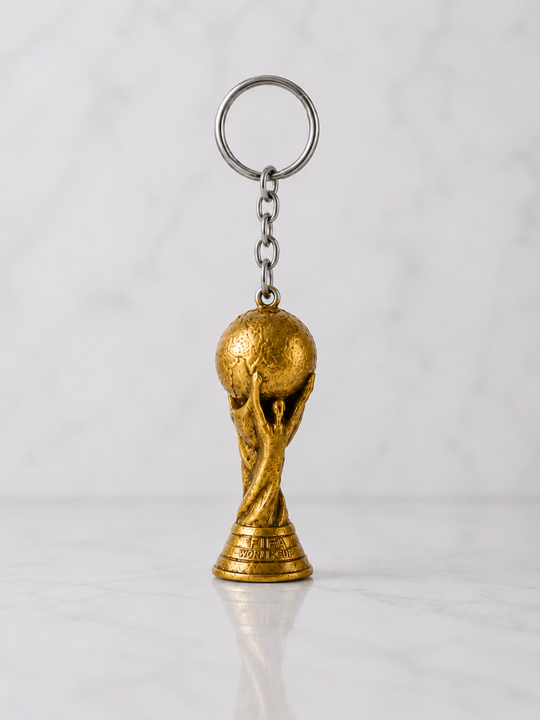 Llavero Trofeo Copa Del Mundo Fútbol Dorado Impreso En 3d X6