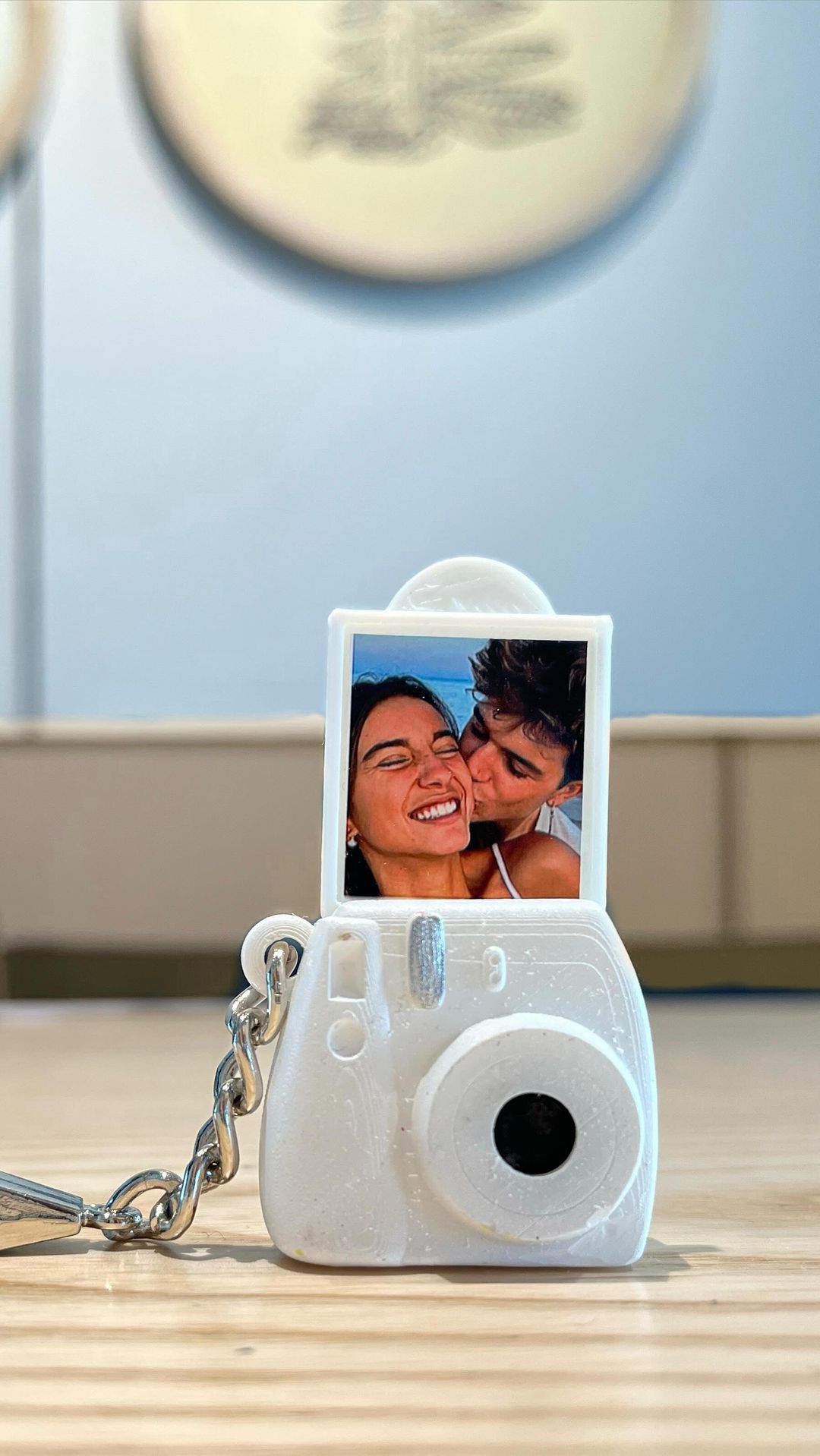 llaveros en impresión 3D forma de cámara