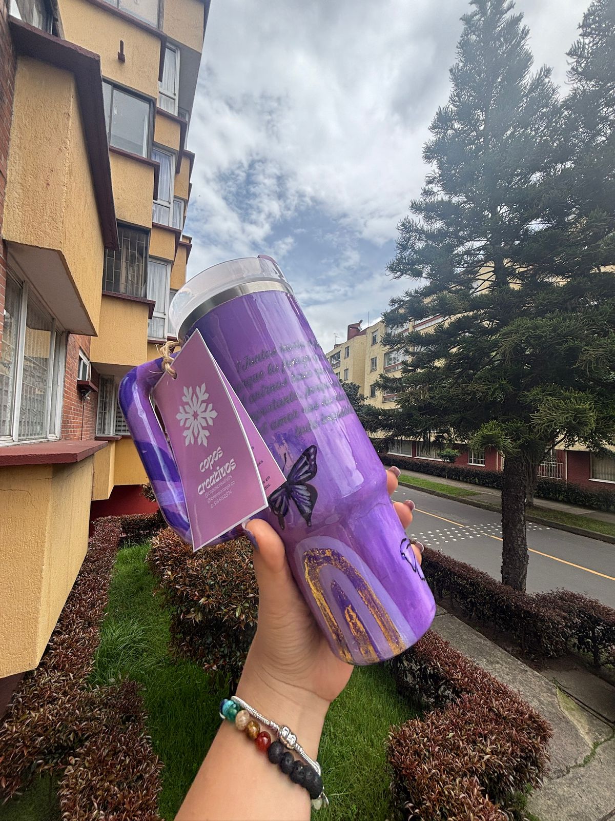 Termo pintado  a mano 