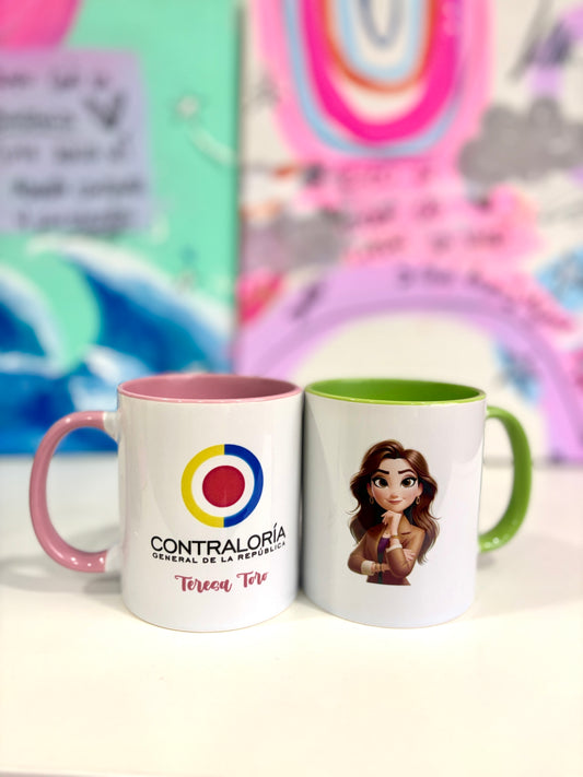 Mugs corporativos, color interno