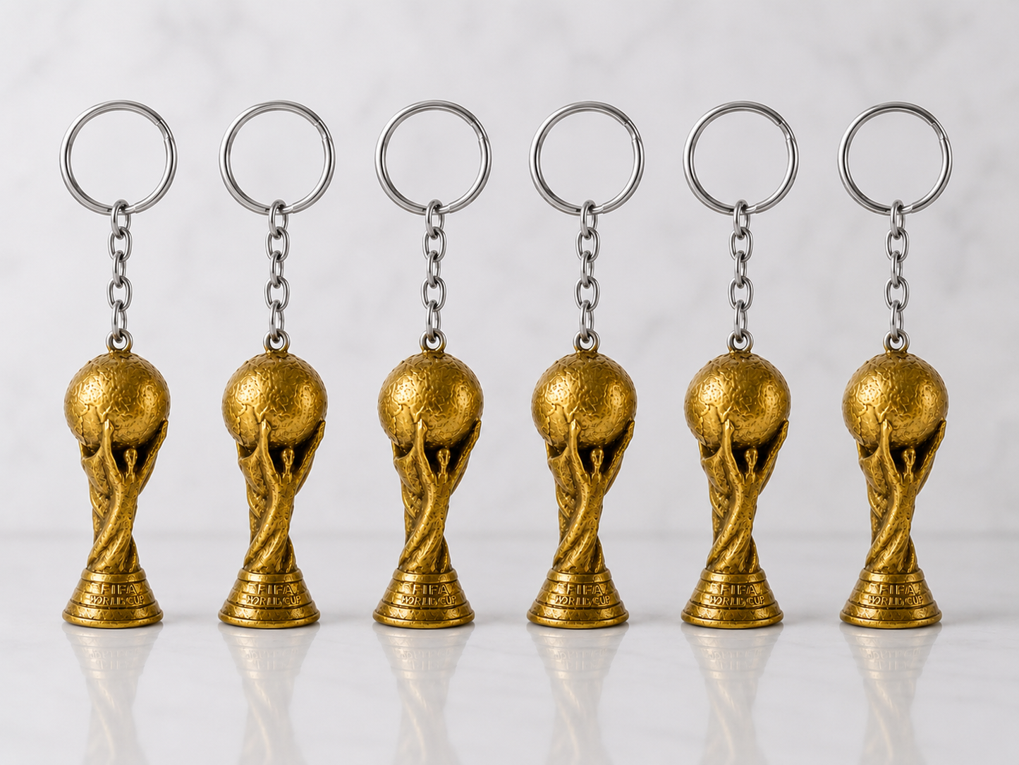 Llavero Trofeo Copa Del Mundo Fútbol Dorado Impreso En 3d X6
