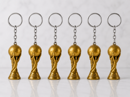 Llavero Trofeo Copa Del Mundo Fútbol Dorado Impreso En 3d X6