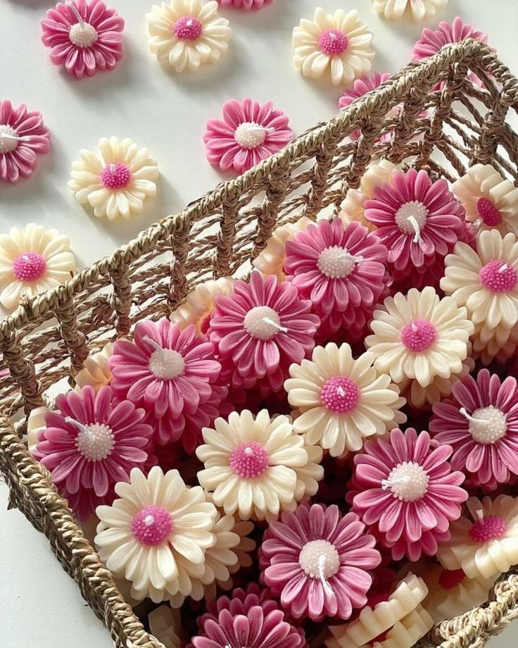 Vela aromática en forma de margarita