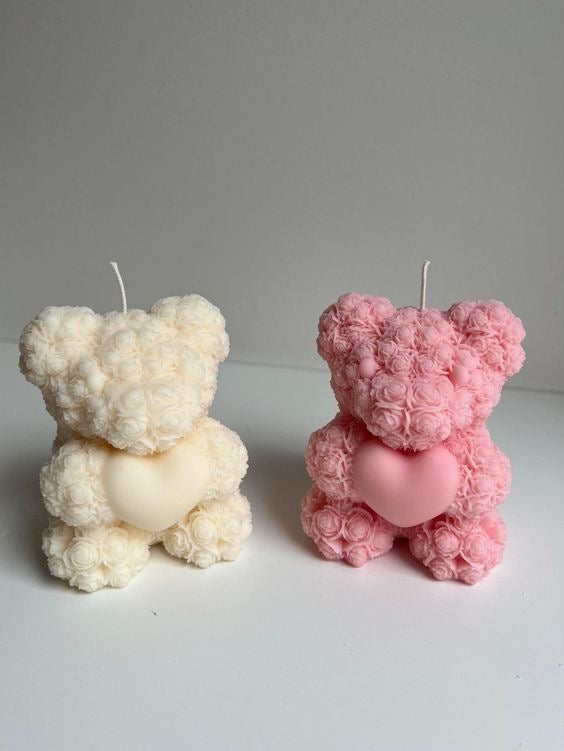 velas aromáticas en forma de oso